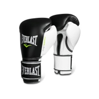 перчатки боксерские боевые everlast powerlock 14 унций, черно-белые