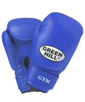 перчатки боксерские gym синие bgg-2018, 8oz, кожа, синие