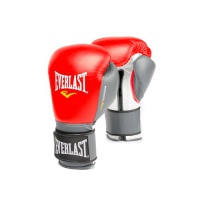 перчатки боксерские боевые everlast powerlock 12 унций, красно-серые