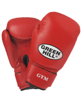 перчатки боксерские gym bgg-2018, 8oz, кожа, красные