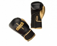 перчатки боксерские clinch aero черно-золотые c135