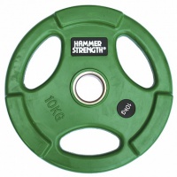 диск олимпийский цветной обрезиненный с 3-мя хватами d51мм hammer wp074 10кг зеленый