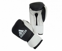 перчатки боксерские adidas glory strap professional черно-белые adibc061